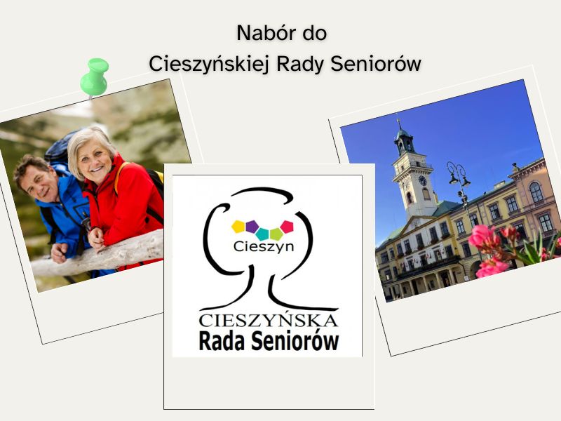 Grafika dotycząca ogłoszenia naboru do Cieszyńskiej Rady Seniorów